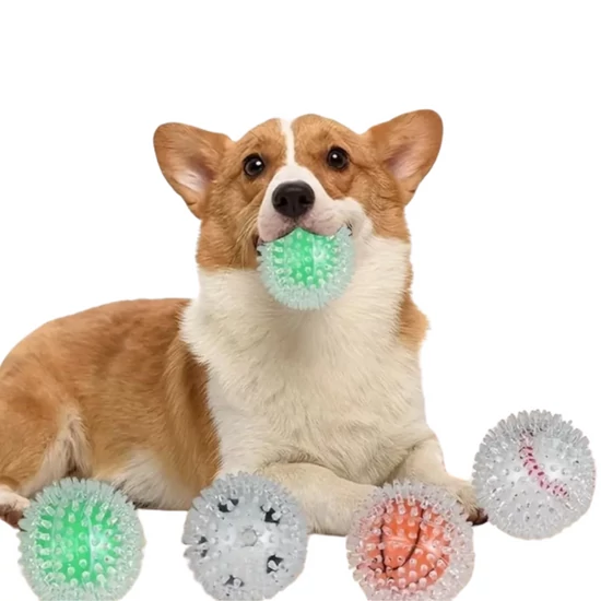 Kiharaphatatlan, fogtisztító, tüskés labda kutyáknak, 9 cm, tenisz