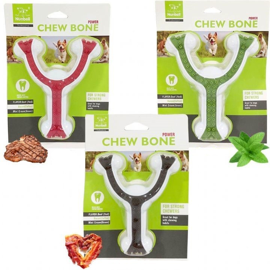 Power Chewbone - Ízesített rágó játék kutyáknak (Marha, Menta, Kávé)