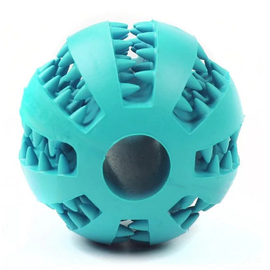 Denta Fun menta ízesítésű fogtisztító gumilabda, 5 cm, világoskék