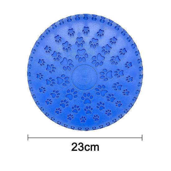 Mancs mintás kutyafrizbi (rágható gumi) 23 cm átmérővel, kék