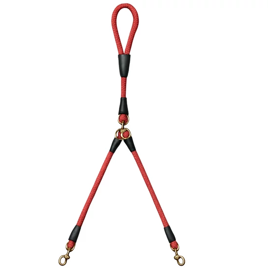 Kötélpóráz dupla elosztóval, 110 cm, piros