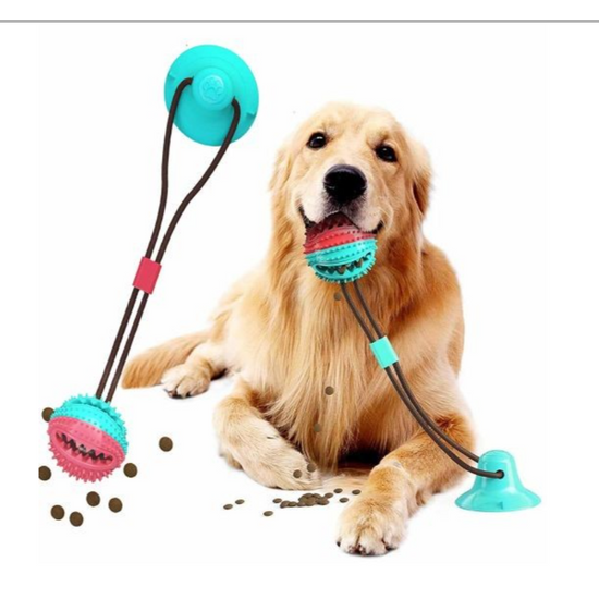 Multifunkciós fogtisztítós készségfejlesztő játék tapadókoronggal, kutyáknak