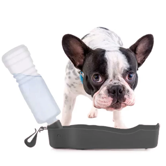 Nunbell hordozható kutya itató, kulacs 300 ml, fekete