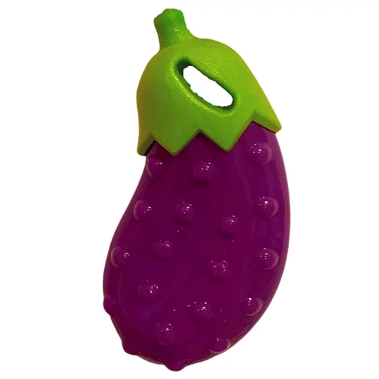 Sípoló padlizsán kutyajáték, 12 cm