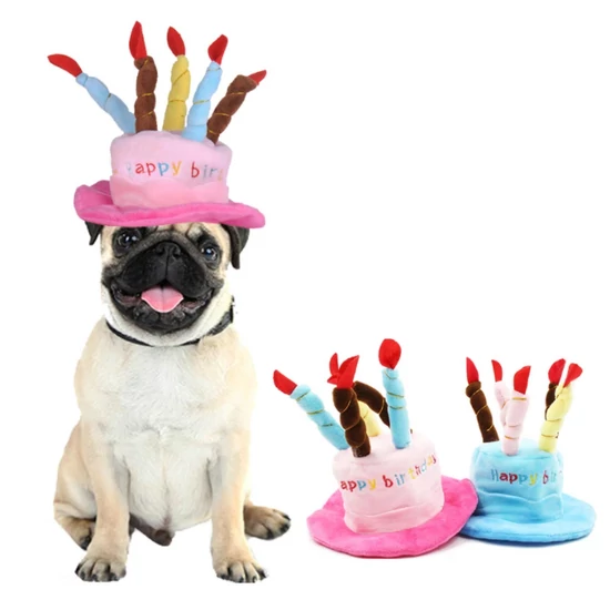 Szülinapi kutyafejfedő, állítható nyakrésszel