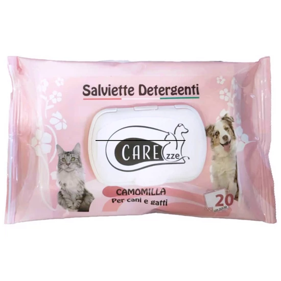 Carezze Kamillás illatú nedves törlőkendő kisállatoknak – 20 db