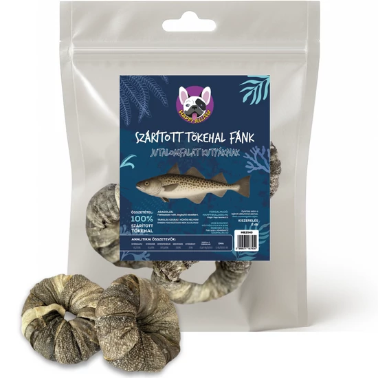 Szárított tőkehal fánk, 2 db, HAPPY BULLDOG