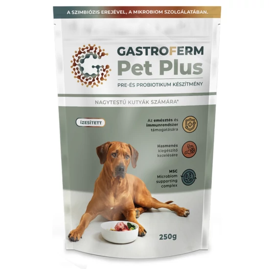 Gastroferm Pet Plus nagytestű kutyáknak – pre- és probiotikum por vitaminokkal (5 kg felett)