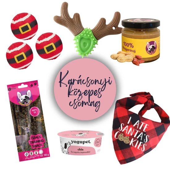 Karácsonyi közepes csomag jó kutyáknak