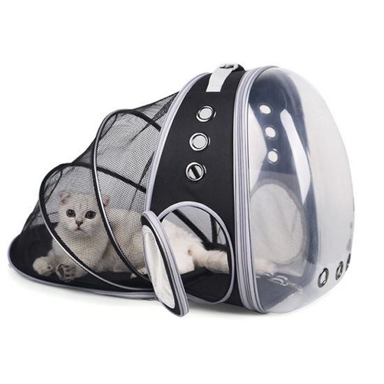 Bővíthető kisállat szállító kapszula - kutya, macska szállító buborék hátizsák