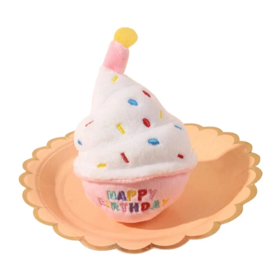 Születésnapi torta játék kutyáknak és macskáknak, rózsaszín