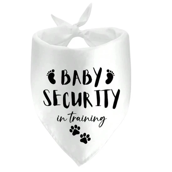 Bababejelentő kutyakendő – Baby Security in Training