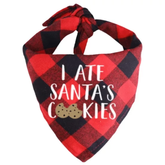 &quot;I ate Santa's cookies&quot; karácsonyi kutyakendő