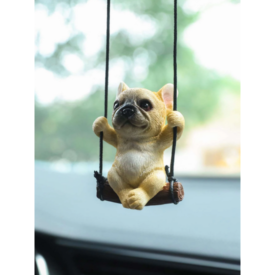 Autóba akasztható 3D francia bulldog szobor dísz