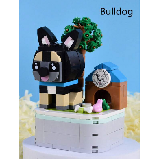 Francia bulldog építő kocka játék