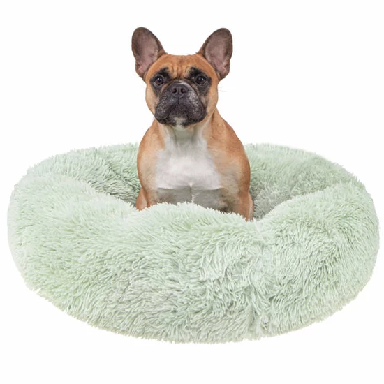 Mentazöld, extrapuha, szőrös kisállatfekhely - 70 cm