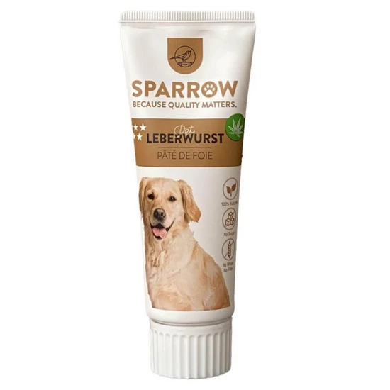 Sparrow Dog Pet Snack Sertés Májkrém CBD-vel, 75 g, 100% természetes összetevőkből