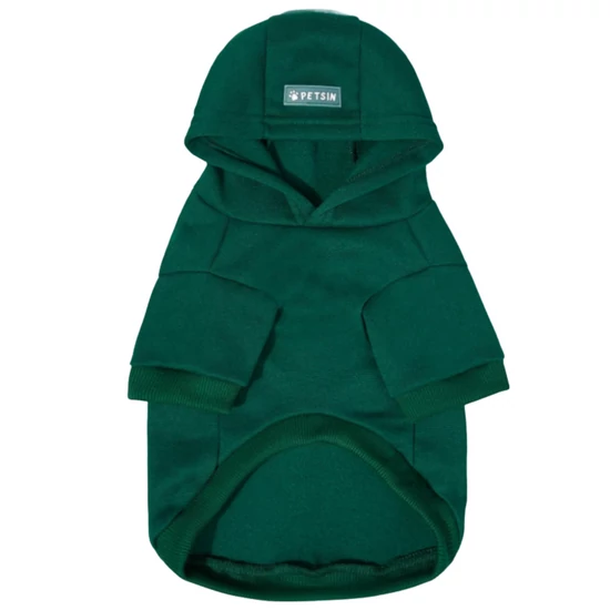 Kapucnis kutyapulcsi, smaragdzöld, XL-es