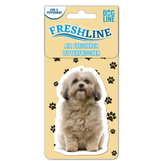 Shih-Tzu kutyás autóillatosító, lime és menta illattal