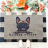 Bulldog Otthon francia bulldog mintás lábtörlő, barna