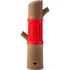 Tartós, természetes fából készült bambusz jellegű rágóbot kutyáknak, 12,7 x 3,2 cm, piros