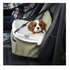 Biztonsági kutyaülés autóba, kisállat hordozó, olivazöld