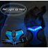 Világító éjszakai LED komfort kutyahám, kék, S