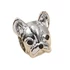 Francia bulldog fej charm karkötőre, ezüst színű