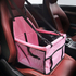 Összecsukható biztonsági kutyaülés autóba, kisállat hordozó, rózsaszín