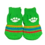 Kép 1/5 - Tappancsos zöld kutyazokni, csúszásgátló talppal, S-es