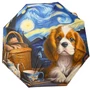 Kép 1/2 - Van Gogh stílusú spániel mintás összecsukható esernyő