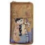 Kép 2/5 - Gustav Klimt stílusú macska mintás nyakba akasztható pénztárca telefontartóval