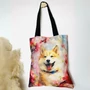 Kép 2/3 - Shiba Inu mintás nagy vászontáska