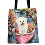 Kép 1/3 - Bichon virágos csónakban mintás vászontáska 