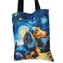 Kép 1/3 - Van Gogh stílusú tacskó mintás vászontáska