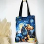 Kép 2/3 - Van Gogh stílusú tacskó mintás vászontáska