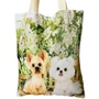 Kép 1/3 - Yorkie és Bichon mintás nagy vászontáska