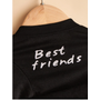 Kép 5/5 - "Best friends" pamut kutyaruha, fekete - XXL-es