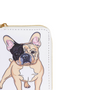 Kép 3/3 - Francia bulldog mintás pénztárca, barna-fehér, kicsi