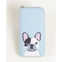 Kép 1/4 - Francia bulldog mintás pénztárca, világoskék