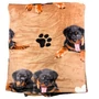 Kép 3/5 - Rottweiler mintás pléd, 200 x 230 cm, barna