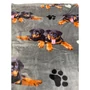 Kép 3/3 - Rottweiler mintás pléd, 200 x 230 cm, szürke