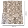 Kép 4/4 - Párduc mintás wellsoft pléd, 200 x 230 cm, fehér
