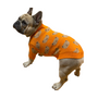 Kép 3/4 - Mackó mintás pamut kutyapulcsi, narancssárga, S-es