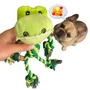 Kép 1/4 - Zöld Krokodil rágható plüss kötél kutyajáték, 30 cm