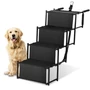 Kép 1/6 - Összecsukható 4 Fokos Fém Kutyalépcső, kisállat lépcső, rámpa, 101 x 76 x 45 cm 