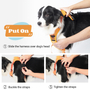 Kép 4/6 - Húzásmentes kutyahám beépített visszahúzódó pórázzal, narancssárga M-es