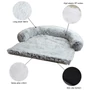 Kép 4/5 - Pet Bed kutyaágy kanapéra, kanapévédő kutyaágy, szürke, S méret (76 x 76 x 15 cm)