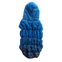 Kép 2/3 - Téli kutyakabát szőrmés kapucnival, kék, L-es