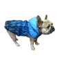 Kép 1/3 - Téli kutyakabát szőrmés kapucnival, kék, L-es
